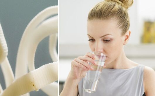 Drinking water to cleanse parasites