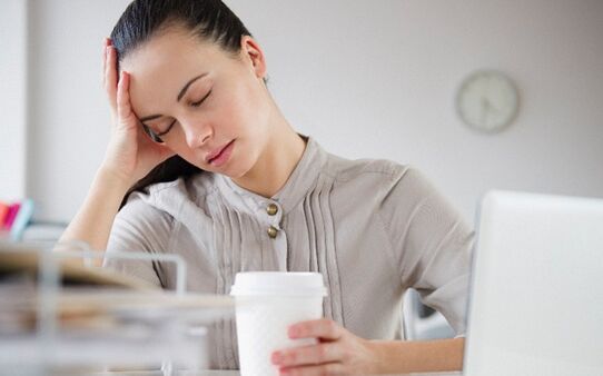 Headache due to parasites in the body